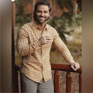 The Normal Brand Hudson Double Brushed Flannel in Honey Plaid‎ - Size medium